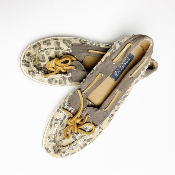 Sperry Top-Sider Cheetah Sequin Slip on Loafers - Picture 2 of 4
